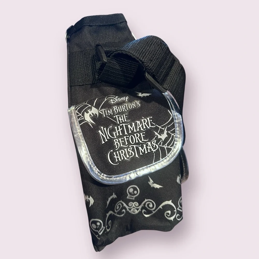 Disney The Nightmare Duo Black Crossbody Messenger Bag Metallic Silver Accents - Picture 11 of 13